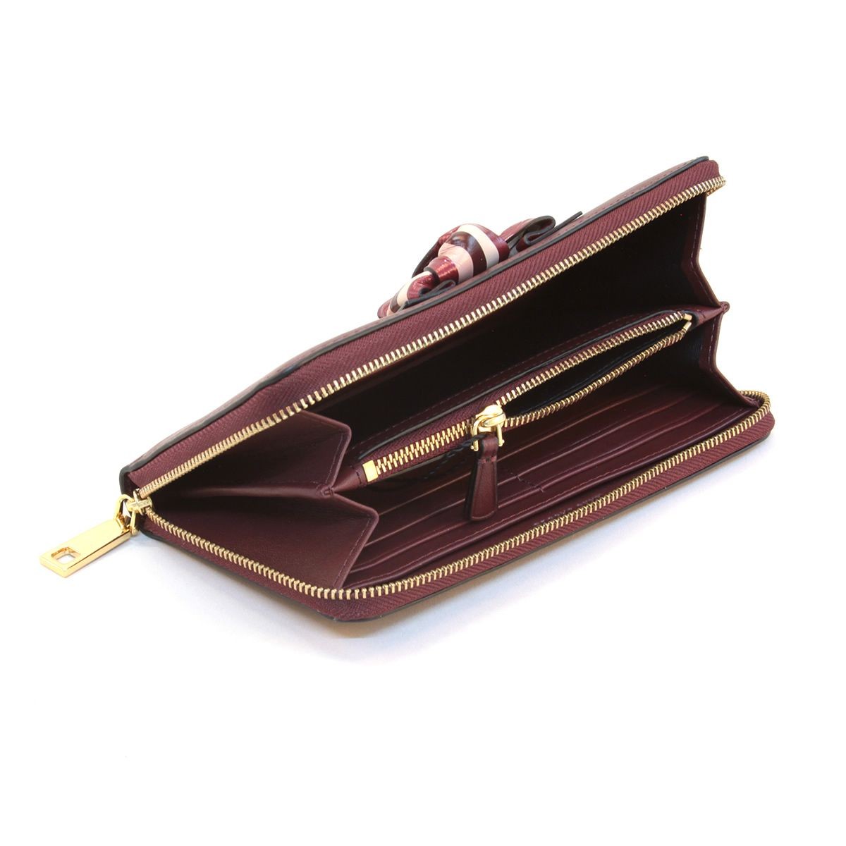 マークジェイコブス MARC JACOBS M0008964-209 Rubino リボン・ボウモチーフ ラウンドファスナー長財布 Bow Standard Continental Wallet