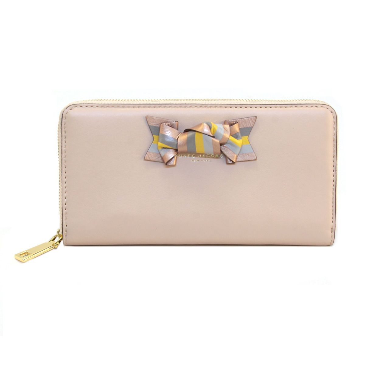 マークジェイコブス MARC JACOBS M0008964-262 Nude リボン・ボウモチーフ ラウンドファスナー長財布 Bow Standard Continental Wallet