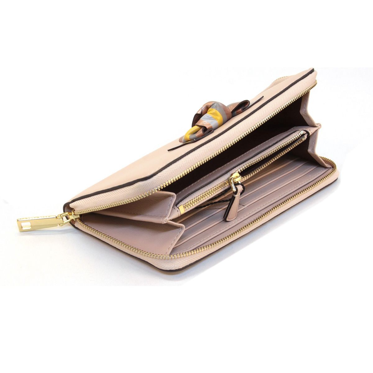 マークジェイコブス MARC JACOBS M0008964-262 Nude リボン・ボウモチーフ ラウンドファスナー長財布 Bow Standard Continental Wallet