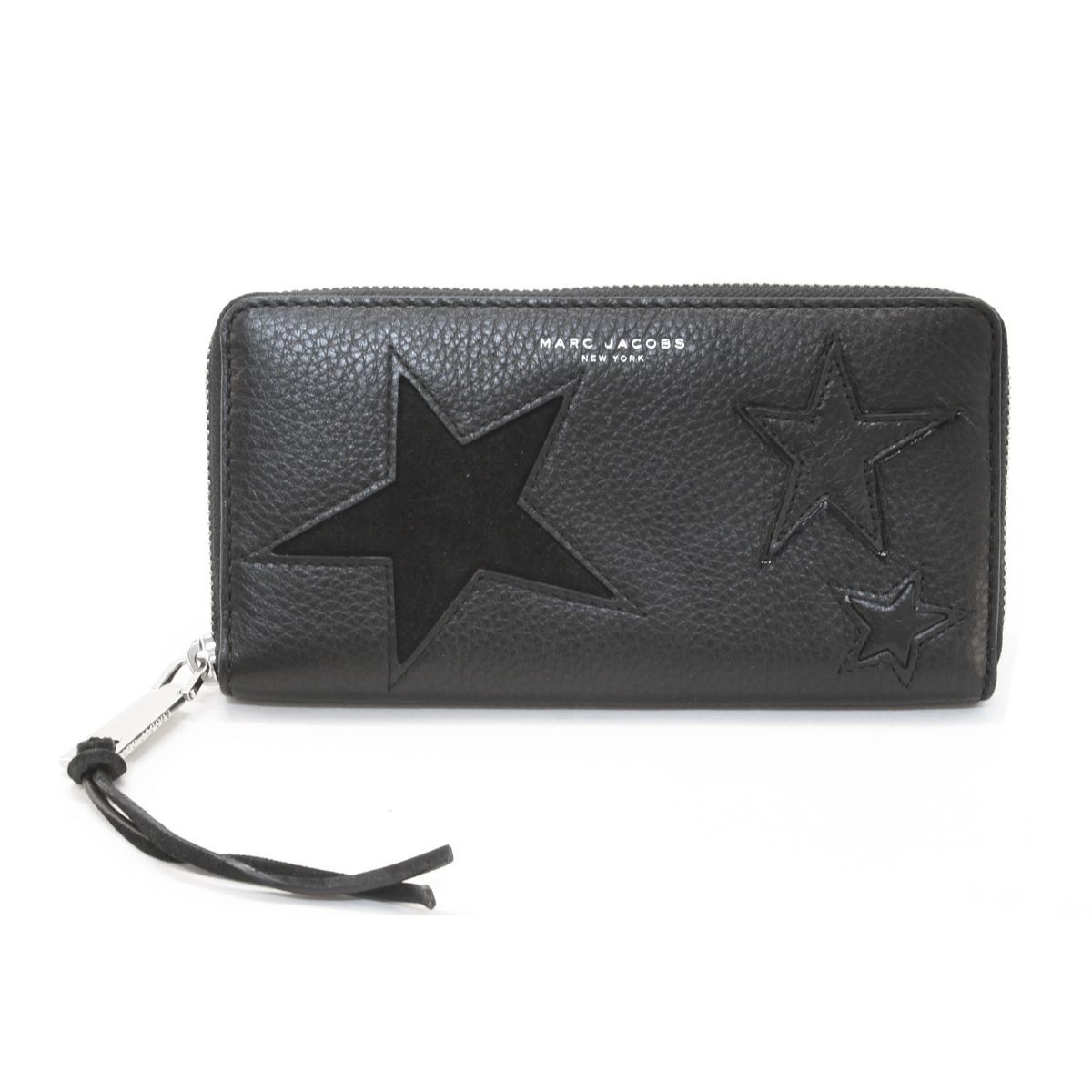 マークジェイコブス MARC JACOBS M0009527-002 Black Multi スターパッチワーク ラウンドファスナー長財布 Star Patchwork Standard Continental Wallet