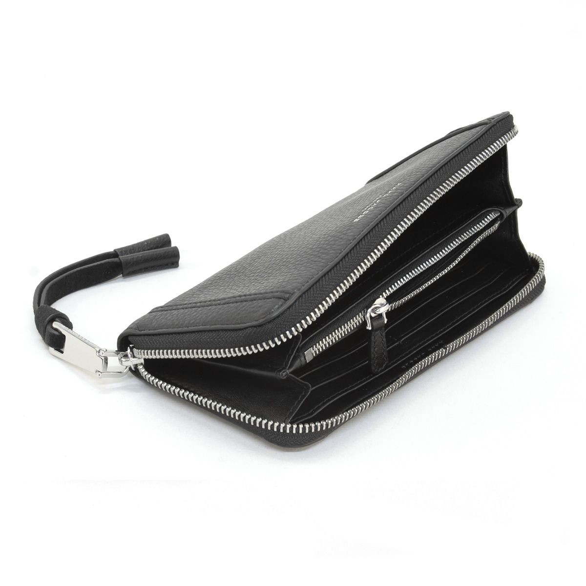 マークジェイコブス MARC JACOBS M0009555-001 Black サイドステッチ ラウンドファスナー長財布 Maverick Standard Continental Wallet