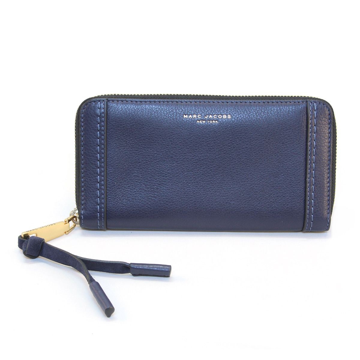マークジェイコブス MARC JACOBS M0009555-415 Midnight Blue サイドステッチ ラウンドファスナー長財布 Maverick Standard Continental Wallet