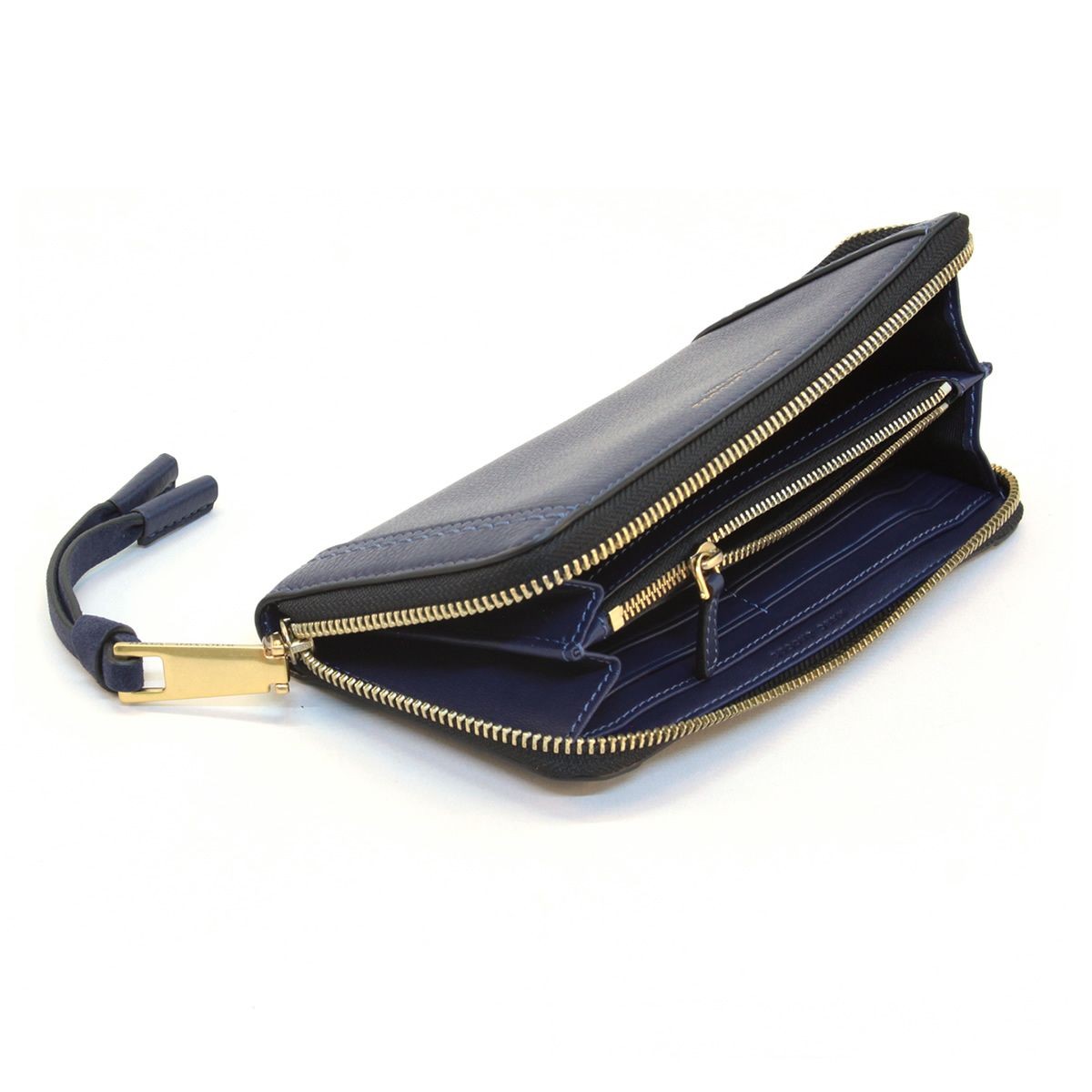 マークジェイコブス MARC JACOBS M0009555-415 Midnight Blue サイドステッチ ラウンドファスナー長財布 Maverick Standard Continental Wallet
