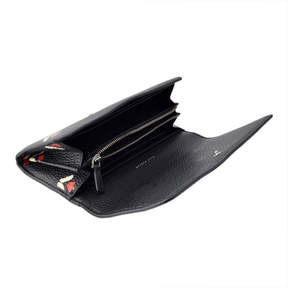 マークジェイコブス MARC JACOBS M0009584-002 Black Multi チューリップデザイン 二つ折り長財布 Embellished Tulip Flap Continental