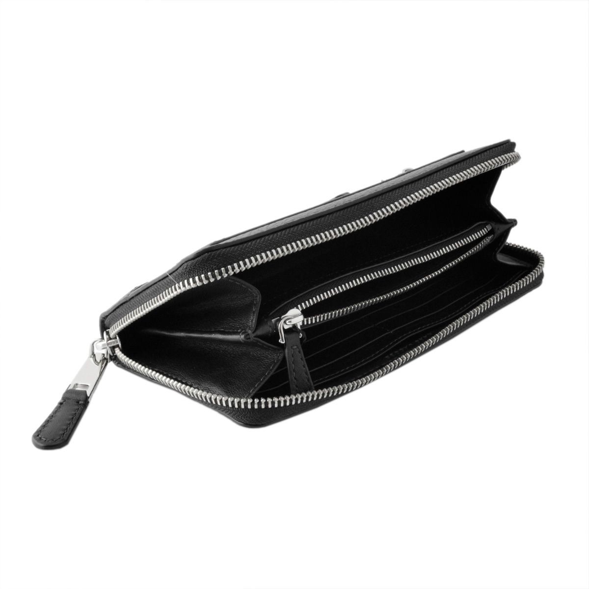 マークジェイコブス MARC JACOBS M0009586-001 Black フラワーデザイン ラウンドファスナー長財布 Haze Standard Continental Wallet