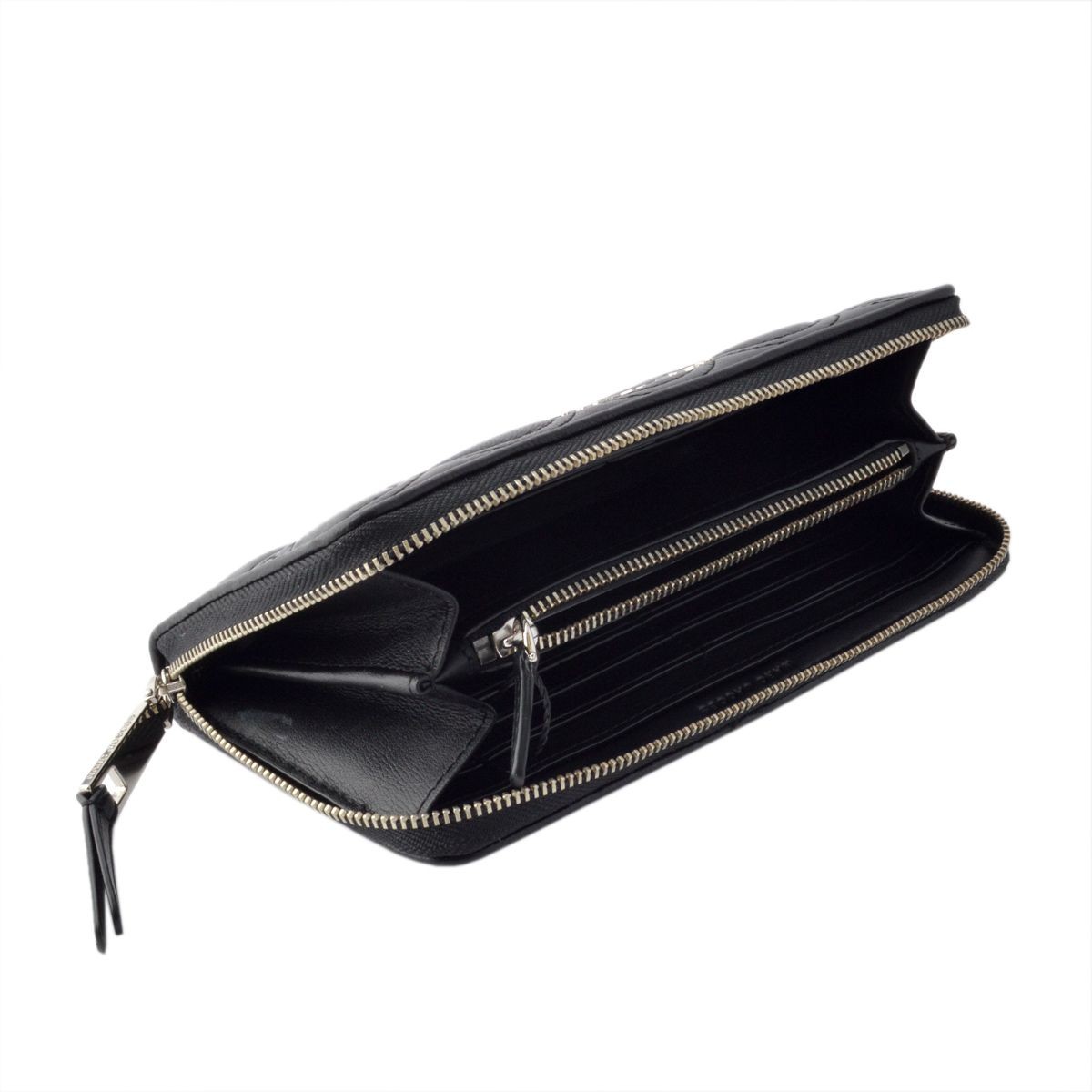 マークジェイコブス MARC JACOBS M0009642-001 Black キルティングデザイン ラウンドファスナー長財布 Matelasse Standard Continental Wallet