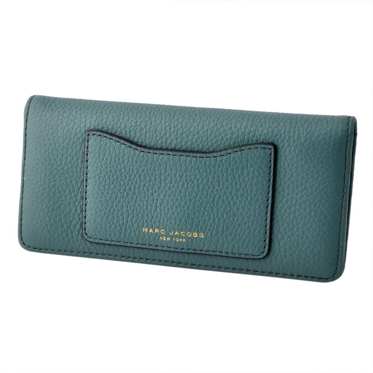 マークジェイコブス MARC JACOBS M0008170-435 Hazy Blue  リクルート 二つ折り長財布 Recruit Open Face Wallet