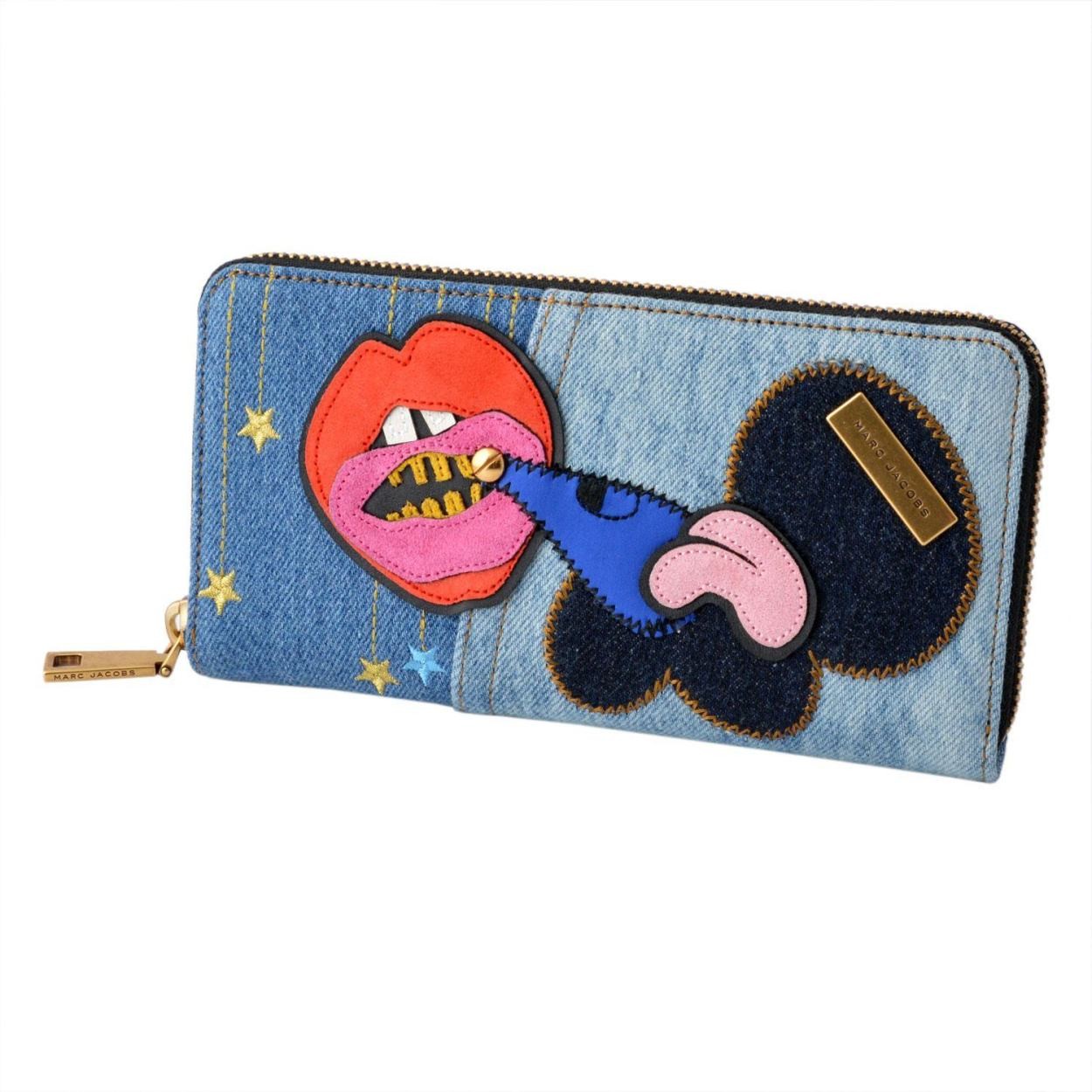 マークジェイコブス MARC JACOBS M0011243-423 Denim ジュリー・ヴァーホーヴェン コラボ ラウンドファスナー長財布 Denim Julie verhoeven