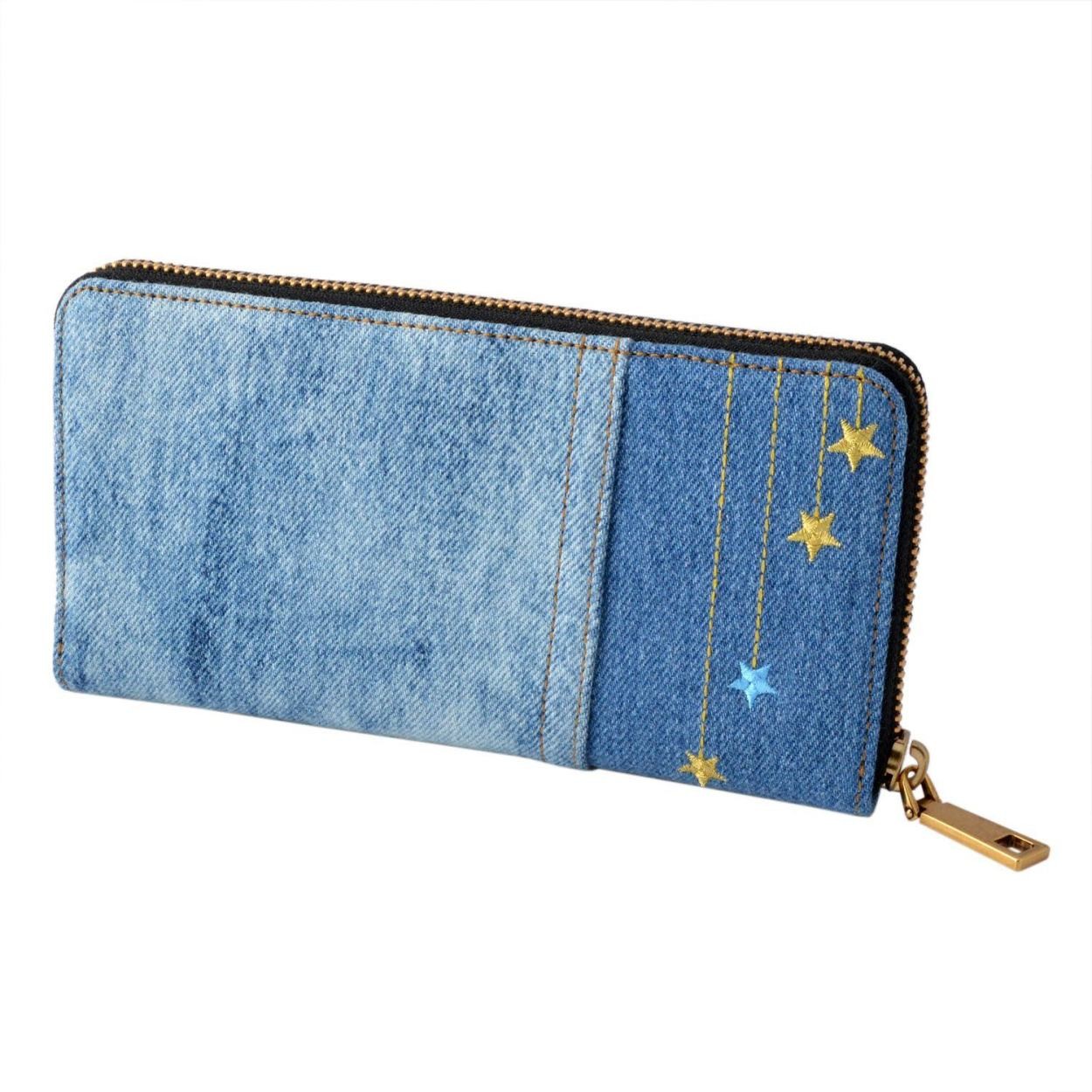 マークジェイコブス MARC JACOBS M0011243-423 Denim ジュリー・ヴァーホーヴェン コラボ ラウンドファスナー長財布 Denim Julie verhoeven