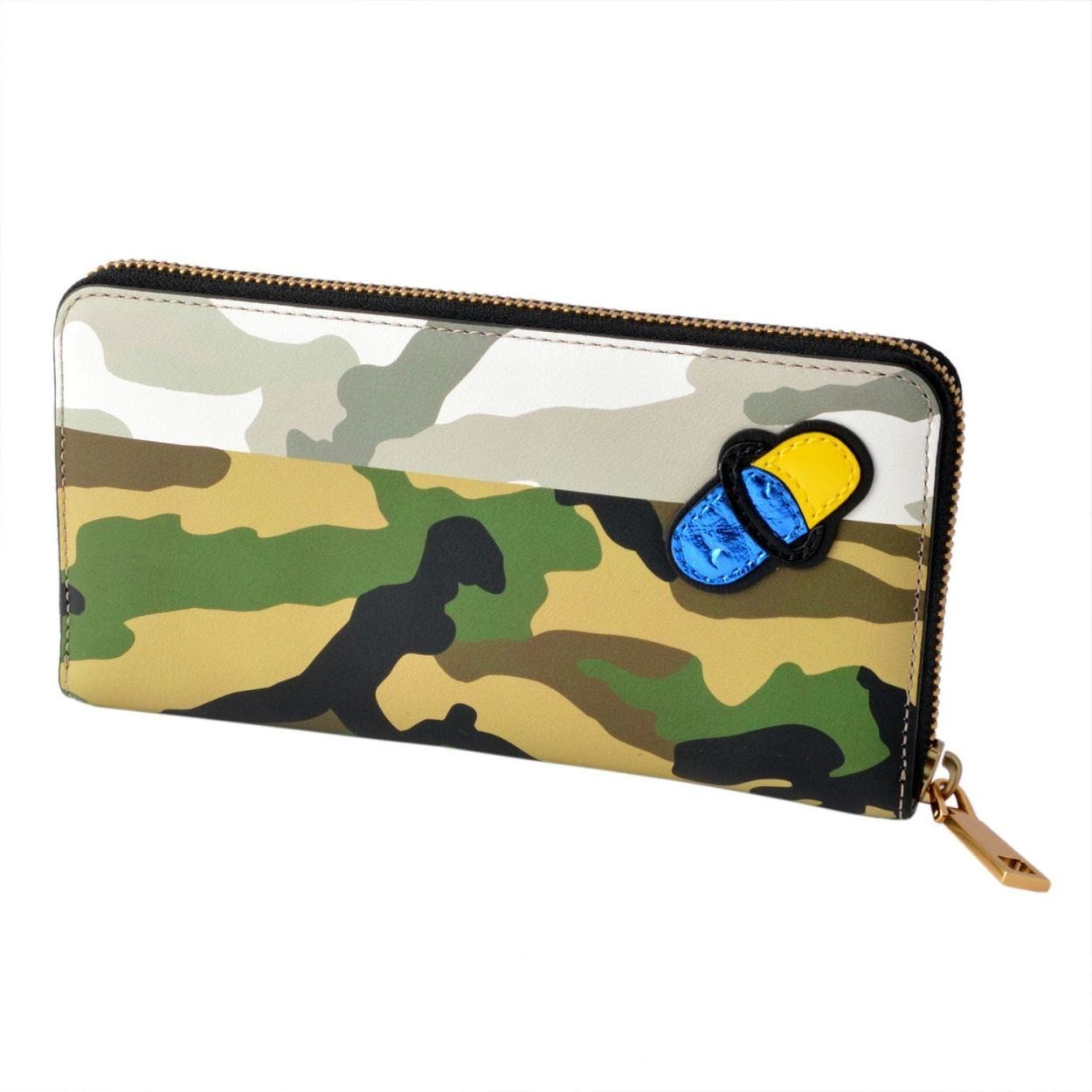 マークジェイコブス MARC JACOBS M0011247-219 Khaki Multi ジュリー・ヴァーホーヴェン コラボ ラウンドファスナー長財布 Camo Julie verhoeven