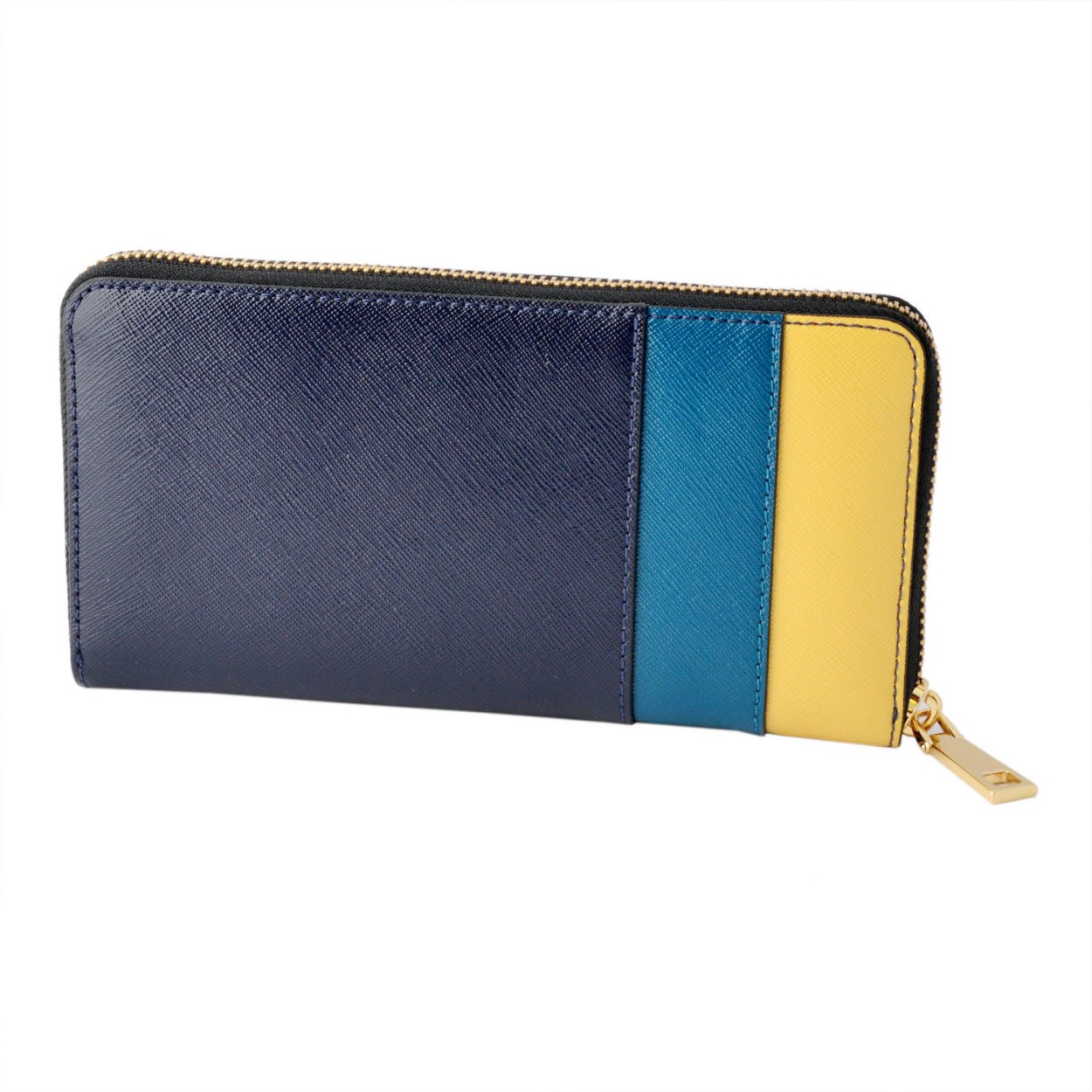 マークジェイコブス MARC JACOBS M0012045-409 Midnight Blue Multi サフィアノレザー 3配色 ラウンドファスナー長財布 Saffiano Standard Continental Wallet