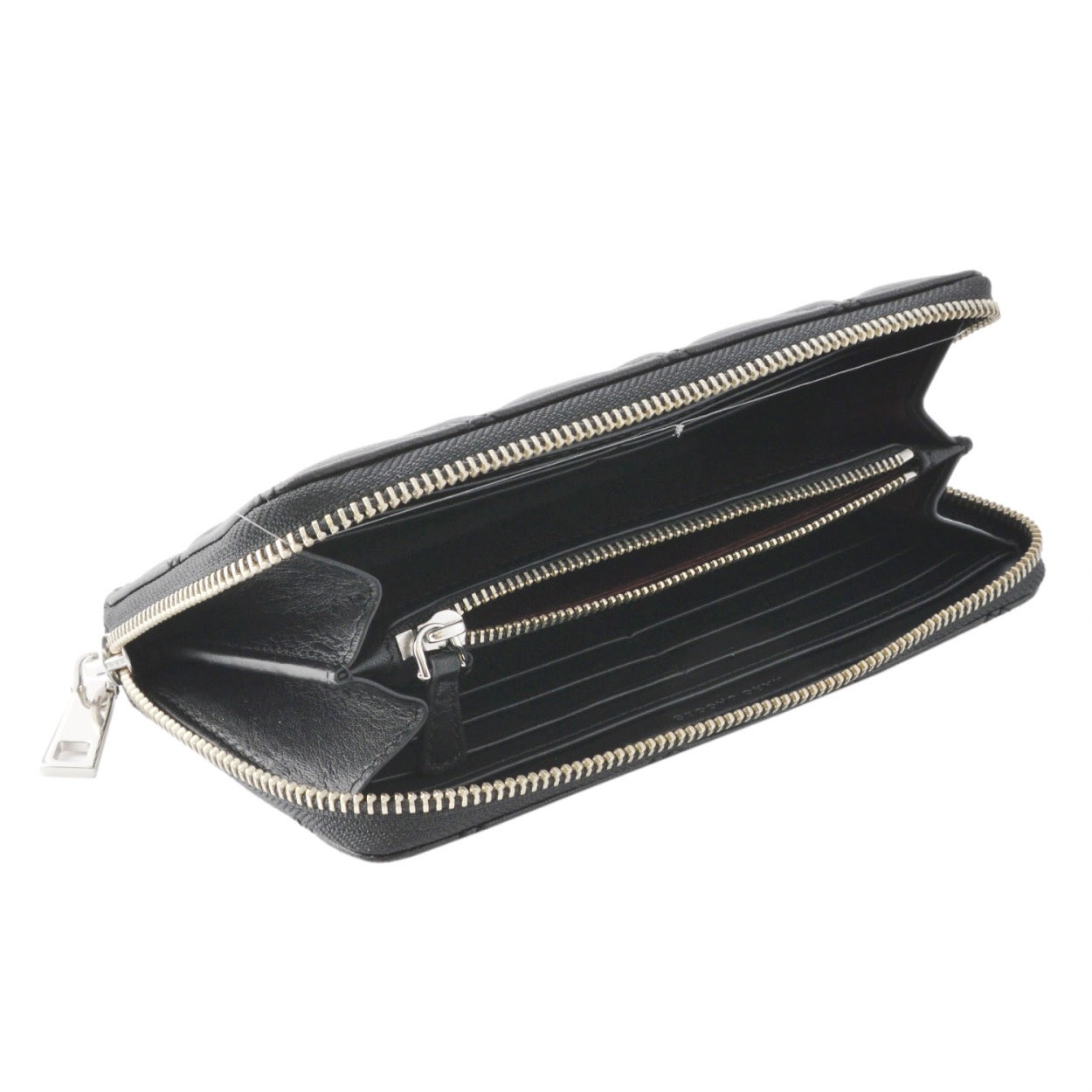 マークジェイコブス MARC JACOBS M0012085-001 Black ダブルJロゴ キルティングステッチ ラウンドファスナー長財布 Double J Standard Continental Wallet