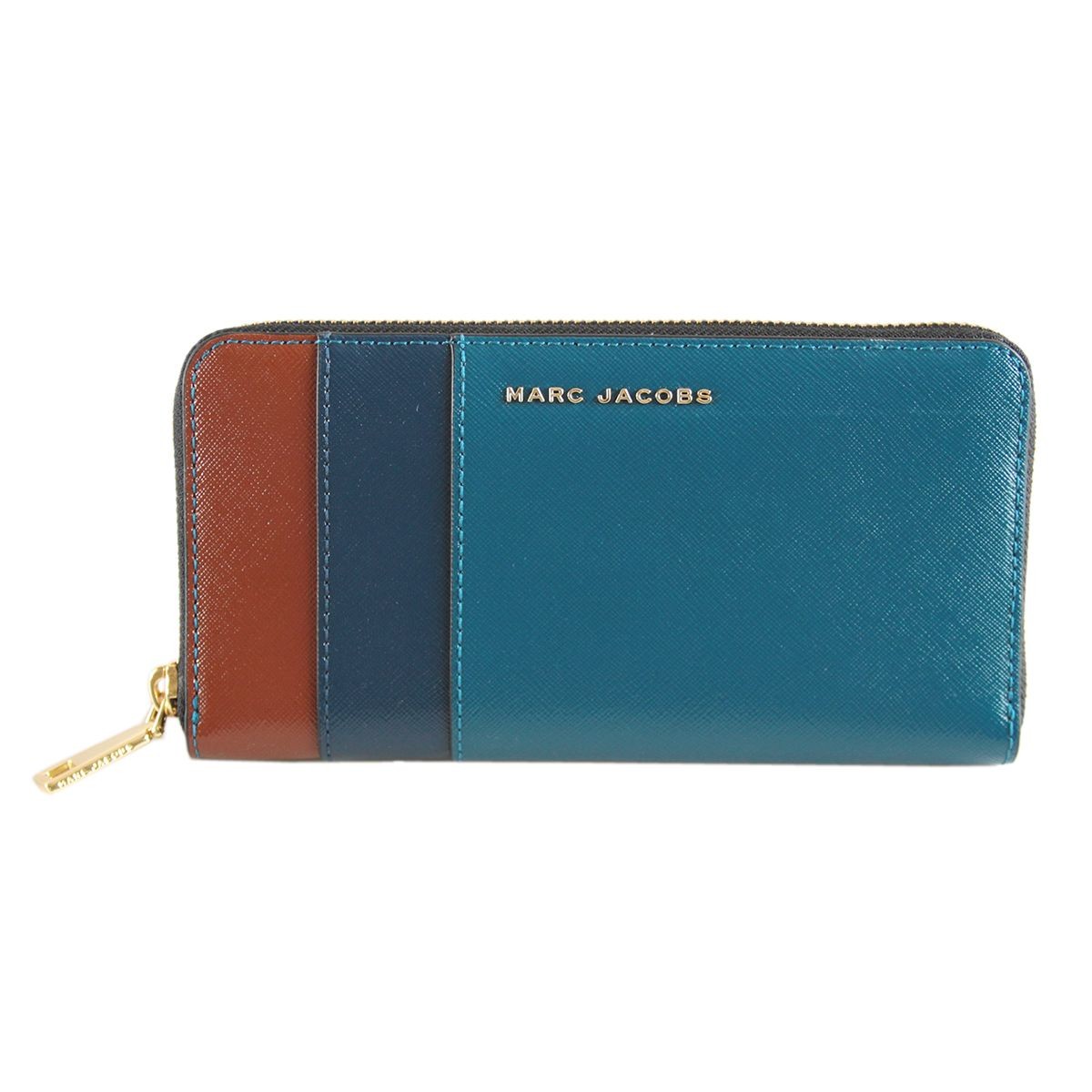 マークジェイコブス MARC JACOBS M0012045-971 Bright Teal Multi 3配色 ラウンドファスナー長財布 Saffiano Standard Continental Wallet