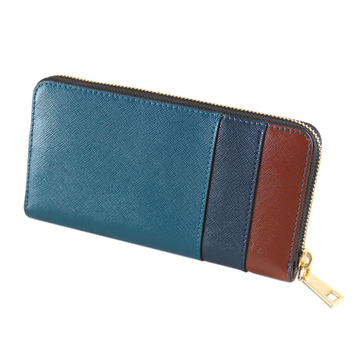 マークジェイコブス MARC JACOBS M0012045-971 Bright Teal Multi 3配色 ラウンドファスナー長財布 Saffiano Standard Continental Wallet