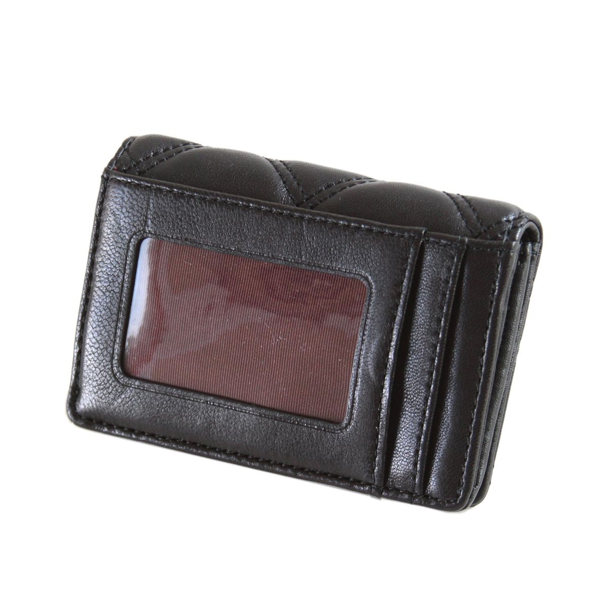 マークジェイコブス MARC JACOBS M0012090-001 Black ダブルJロゴ キルティングステッチ  キーリング付 マルチケース 小銭・定期・カード入れ Double J Matelasse Multi Wallet