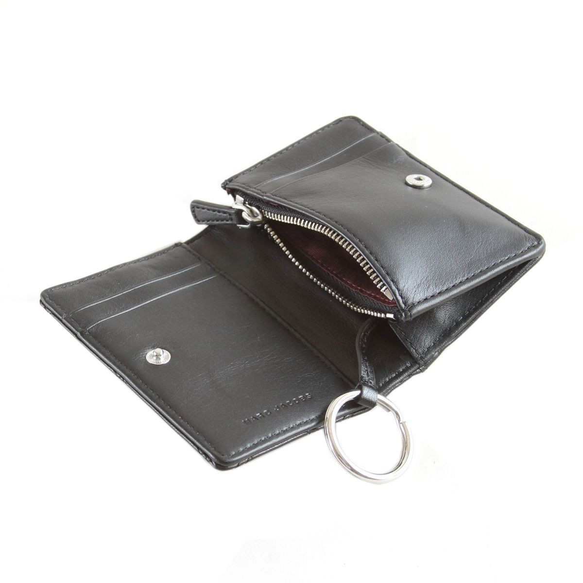 マークジェイコブス MARC JACOBS M0012090-001 Black ダブルJロゴ キルティングステッチ  キーリング付 マルチケース 小銭・定期・カード入れ Double J Matelasse Multi Wallet
