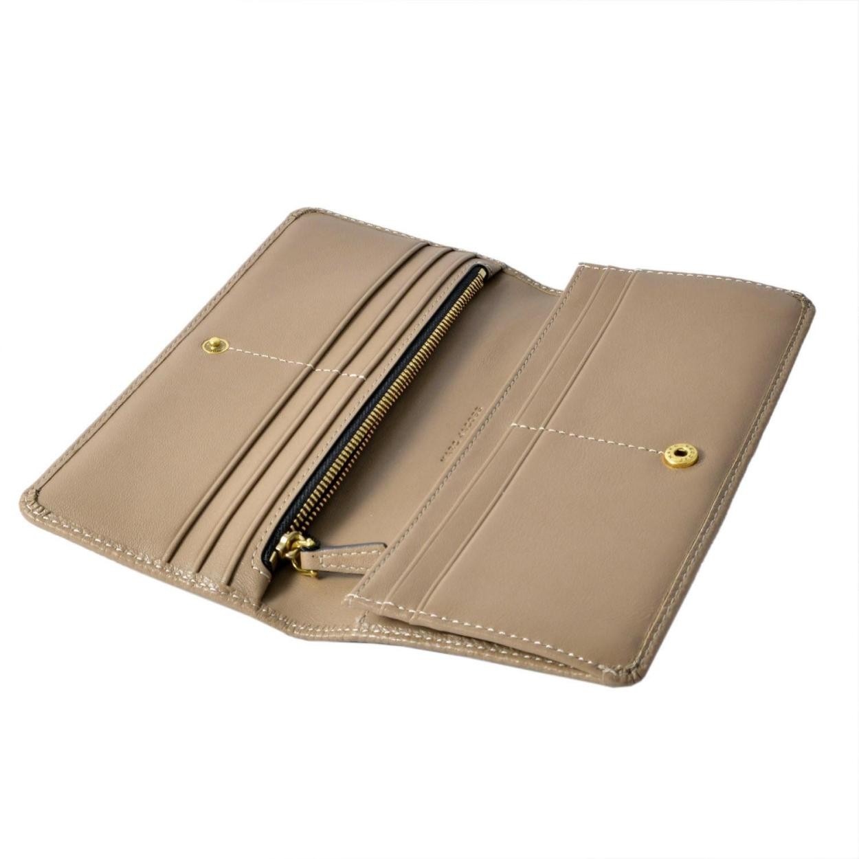 マークジェイコブス MARC JACOBS M0008451-063 French Grey ゴッサム 二つ折り長財布 Gotham Open Face Wallet