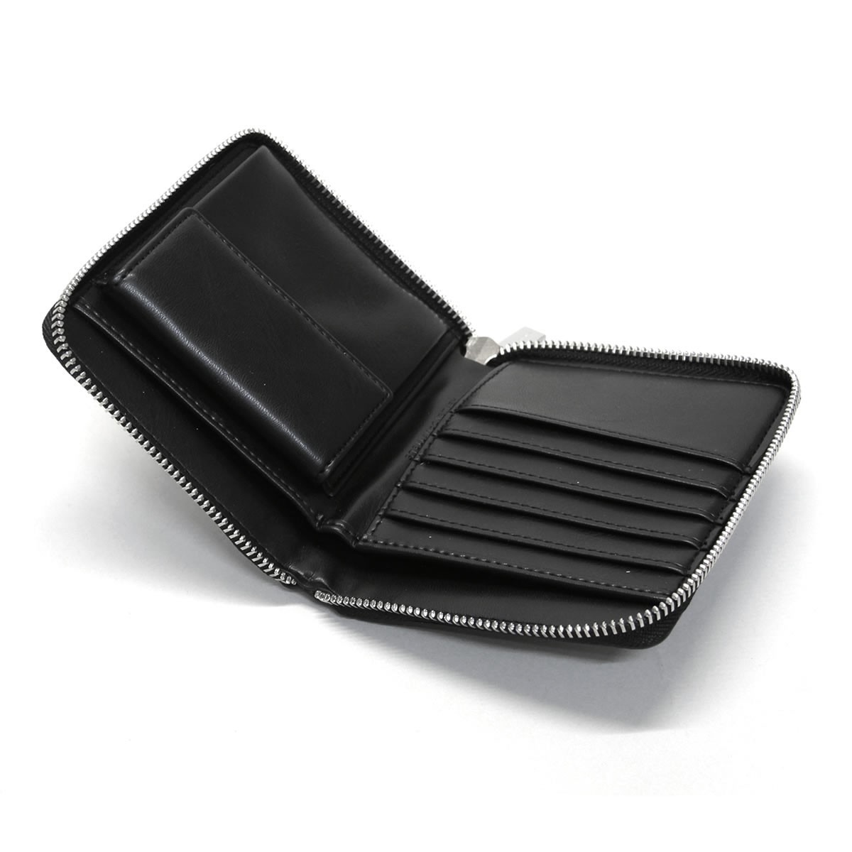 ステラマッカートニー STELLA McCARTNEY 431021 W8141 1000 スター 星型パッチワーク ジップ 二つ折り財布 Wallet Eco Alter Nappa Multicolor Stars