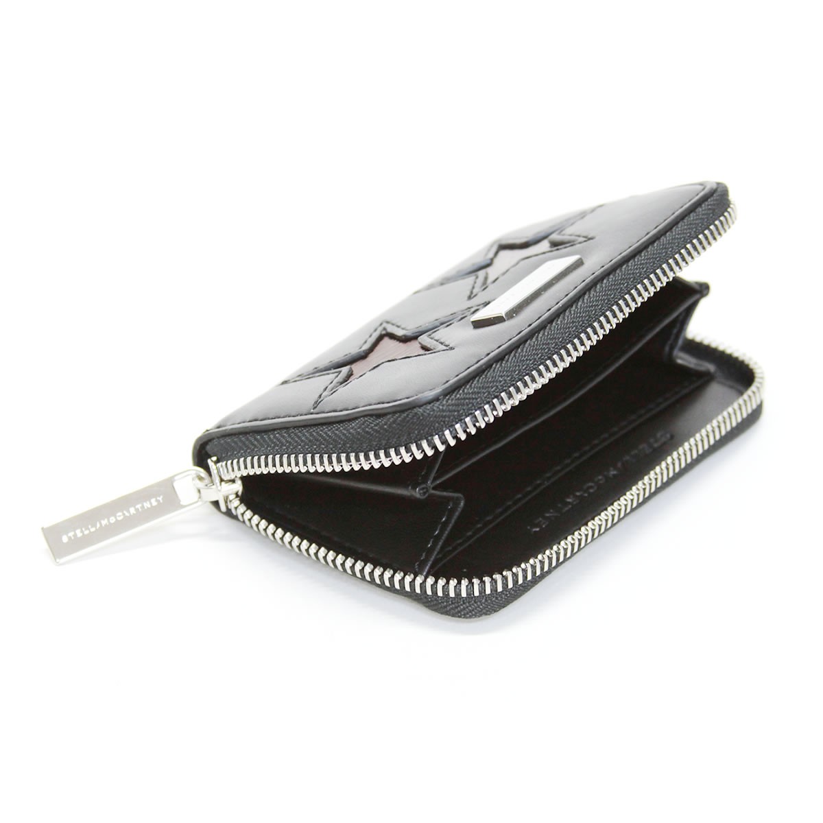 ステラマッカートニー STELLA McCARTNEY 431022 W8141 1000 スター 星型パッチワーク ジップ コインケース 小銭入れ Coin Purse Eco Alter Nappa Multicolor Stars