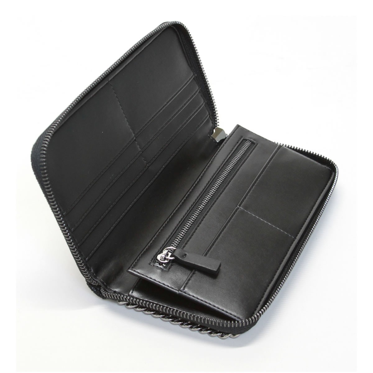 ステラマッカートニー STELLA McCARTNEY 460907 W9132 1000 ファラベラ シャギー ディア ラウンドファスナー長財布 Wallet Shaggy Deer Falabella