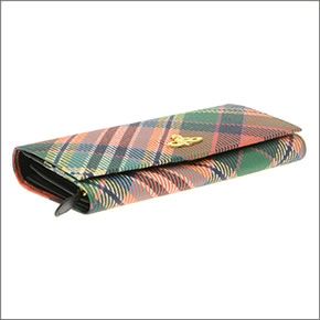 ヴィヴィアン ウエストウッド ≪取り寄せ商品≫ チェック柄 パスケース付 二つ折り長財布 1032V-DERBY/CLA