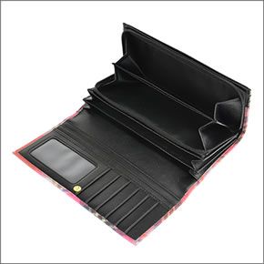 ヴィヴィアン ウエストウッド ≪取り寄せ商品≫ チェック柄 パスケース付 二つ折り長財布 1032V-DERBY/MAC BRICK