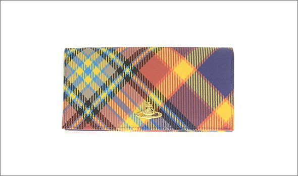 ヴィヴィアン ウエストウッド ≪取り寄せ商品≫ チェック柄 パスケース付 二つ折り長財布 1032V-DERBY/MAC KAT