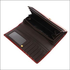 ヴィヴィアン ウエストウッド ≪取り寄せ商品≫ リボンモチーフ パテントレザー パスケース付 二つ折り長財布 1032V-FIOCCO/CIL