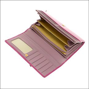 ヴィヴィアン ウエストウッド ≪取り寄せ商品≫ リボンモチーフ パテントレザー パスケース付 二つ折り長財布 1032V-FIOCCO/FUX