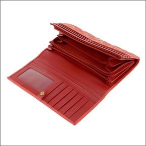 ヴィヴィアン ウエストウッド ≪取り寄せ商品≫ トランプマーク・ロゴ型押し  パスケース付 二つ折り長財布 1032V-MONTECARLO/GERANIO