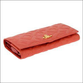 ヴィヴィアン ウエストウッド ≪取り寄せ商品≫ トランプマーク・ロゴ型押し  パスケース付 二つ折り長財布 1032V-MONTECARLO/GERANIO