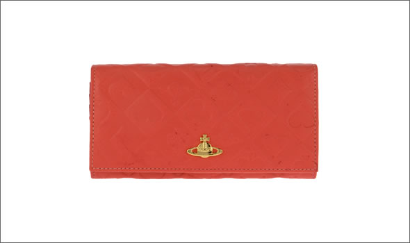 ヴィヴィアン ウエストウッド ≪取り寄せ商品≫ トランプマーク・ロゴ型押し  パスケース付 二つ折り長財布 1032V-MONTECARLO/GERANIO