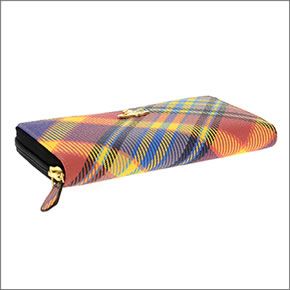 ヴィヴィアン ウエストウッド ≪取り寄せ商品≫ チェック柄 ラウンドファスナー長財布 5140V-DERBY/MAC KAT