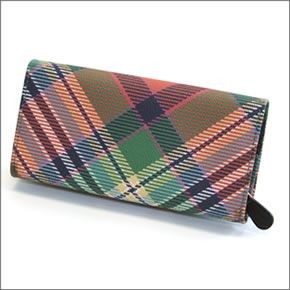 ヴィヴィアン ウエストウッド  ダービー チェック柄 パスケース付 二つ折り長財布 DERBY 1032V30V M55 CLASSIC