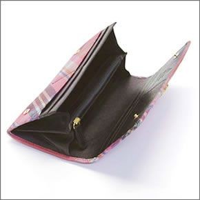 ヴィヴィアン ウエストウッド  ダービー チェック柄 二つ折り長財布 DERBY 2800V67V M53 MAC BRICK