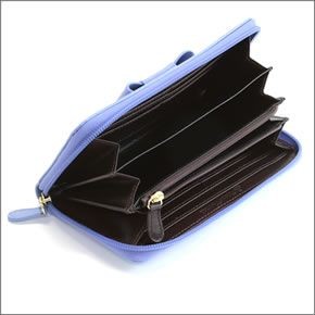 ヴィヴィアン ウエストウッド  リボンモチーフ パテントレザー ラウンドファスナー長財布 FIOCCO 5140V126V 769 ACQUA