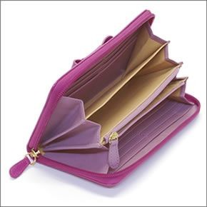 ヴィヴィアン ウエストウッド  リボンモチーフ パテントレザー ラウンドファスナー長財布 FIOCCO 5140V126V 421 FUXIA