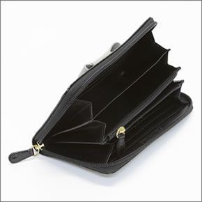 ヴィヴィアン ウエストウッド  リボンモチーフ パテントレザー ラウンドファスナー長財布 FIOCCO 5140V126V 100 NERO