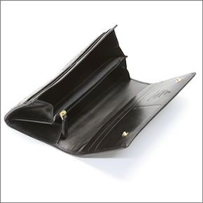 ヴィヴィアン ウエストウッド  クロコ型押し カウレザー 二つ折り長財布 NEW CHANCERY 2800V67VA 137 BLACK