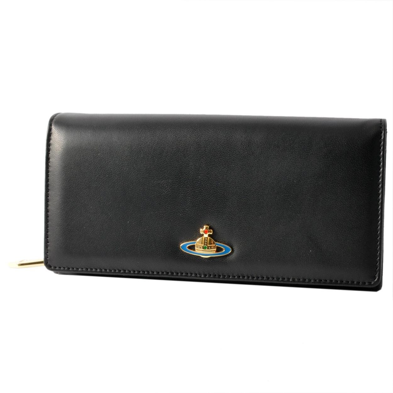 ヴィヴィアン ウエストウッド Vivienne WestWood P.FOGLIO 1032V30V NAPPA BLACK パスケース付 二つ折り長財布