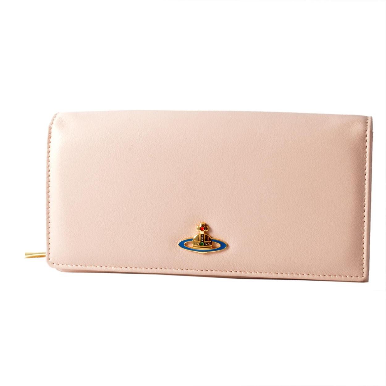 ヴィヴィアン ウエストウッド Vivienne WestWood P.FOGLIO 1032V30V NAPPA NUDE パスケース付 二つ折り長財布