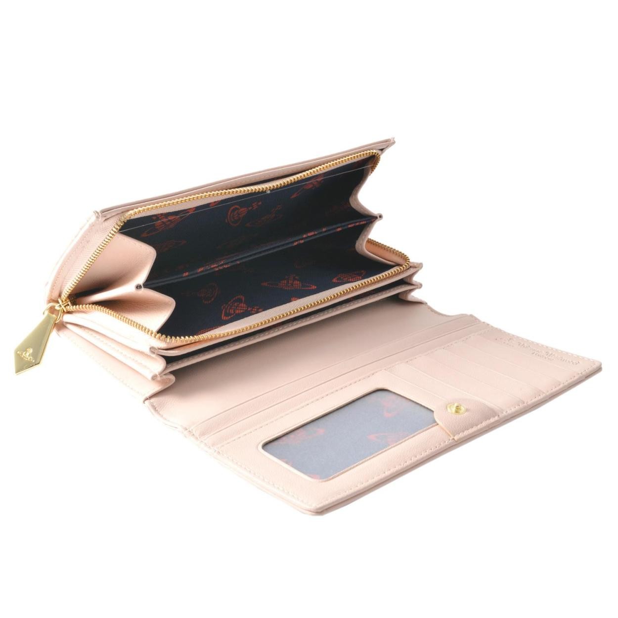 ヴィヴィアン ウエストウッド Vivienne WestWood P.FOGLIO 1032V30V NAPPA NUDE パスケース付 二つ折り長財布