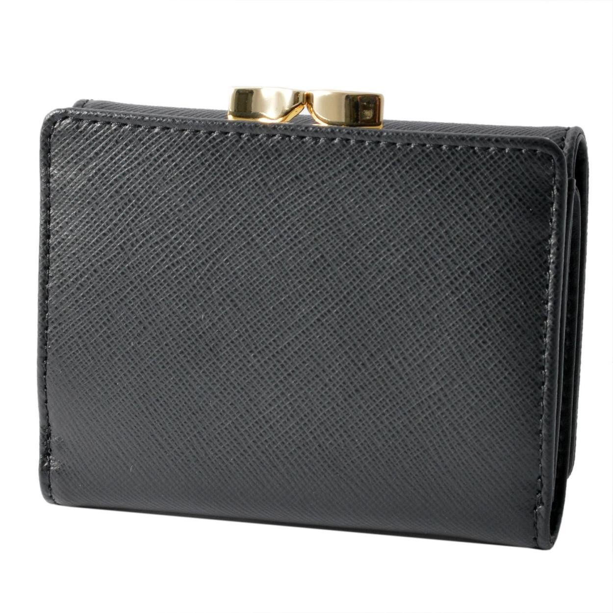 ヴィヴィアン ウエストウッド Vivienne WestWood P.FOGLIO 1311V SAFFIANO BLACK ガマ口 三つ折り財布