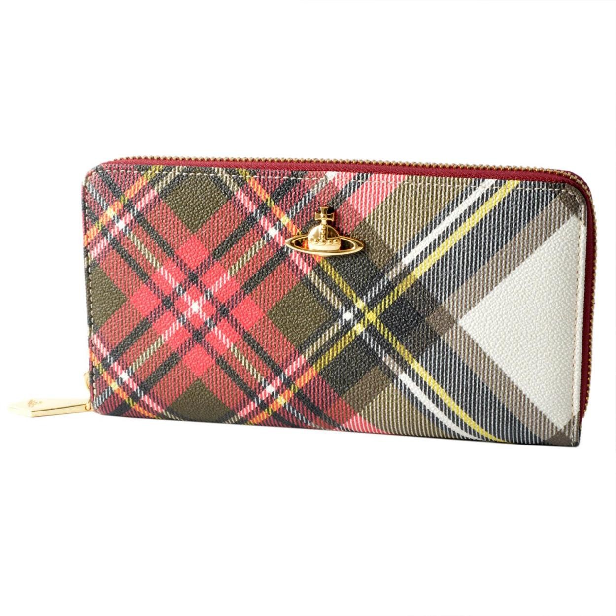 ヴィヴィアン ウエストウッド Vivienne WestWood DERBY 5140V126V New Exhibiton ダービー チェック柄 ラウンドファスナー長財布