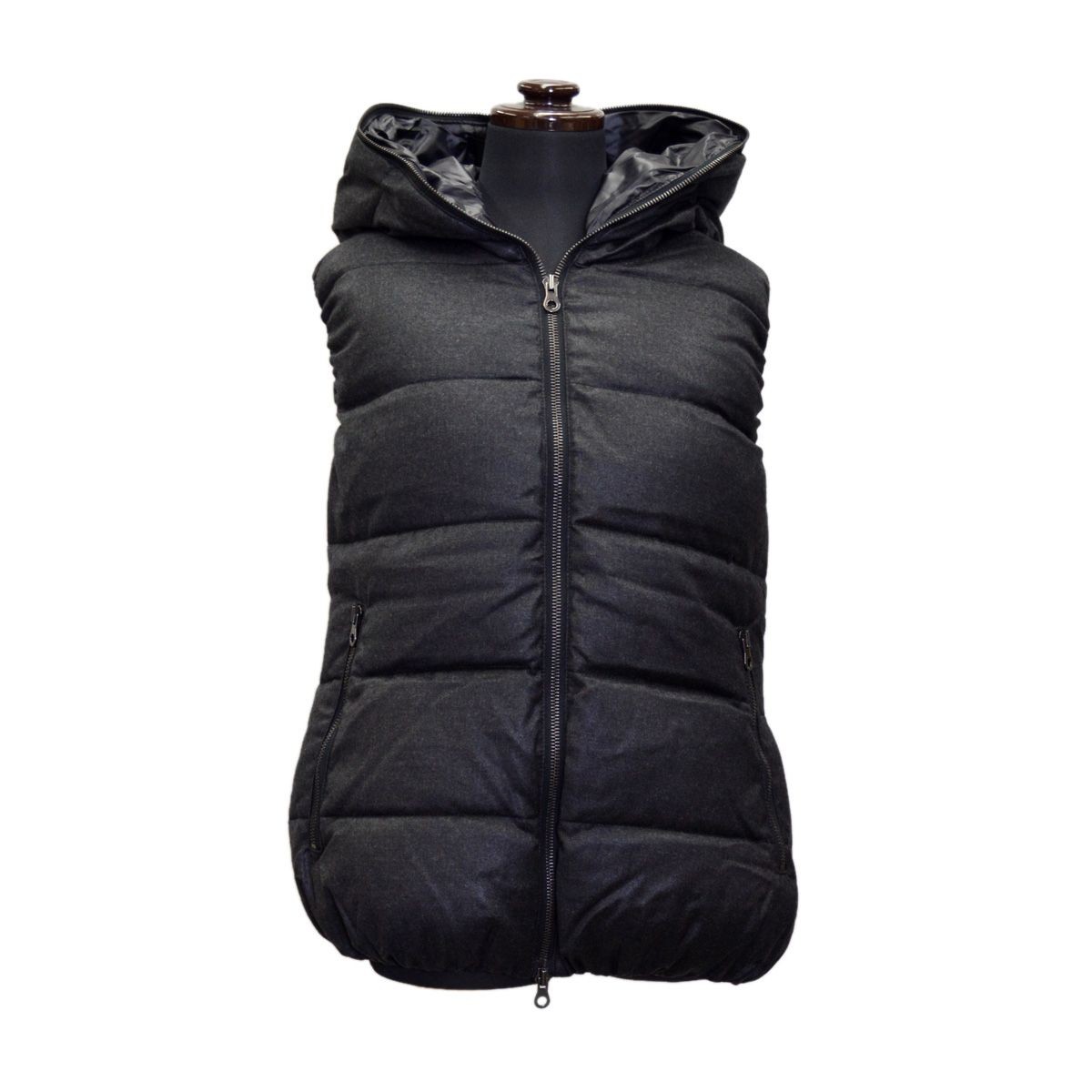 デュベティカ DUVETICA FEBEDUE 190900 TORBA ME 162-D91100/1087  ≪2016AW≫フェベドゥエ カシミア混ウール レディス フード付 フルジップ ショート丈 ダウンベスト グースダウン