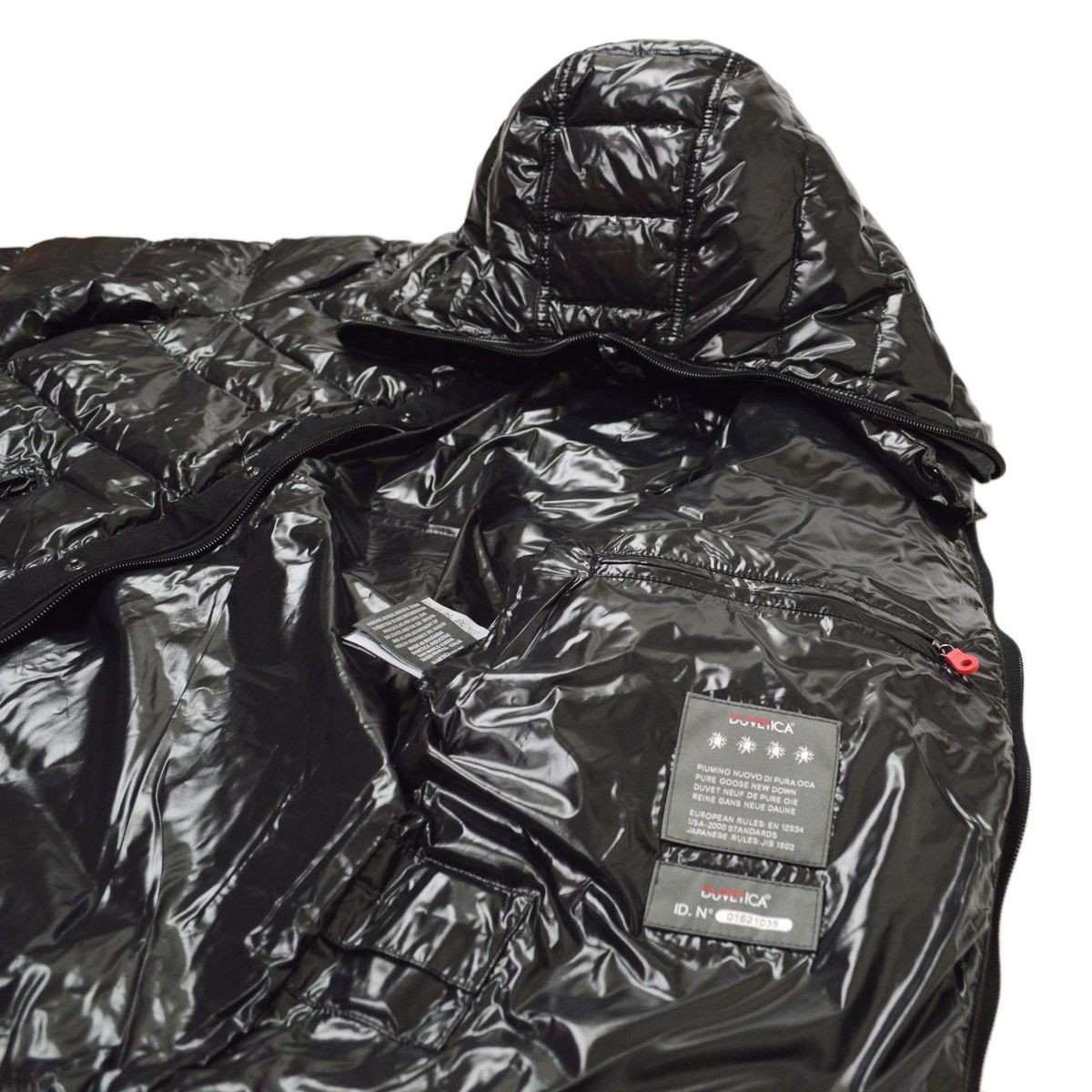 デュベティカ DUVETICA RACIO 999 ALL-ALLBLACK 162-U.3600.00/1035.R ≪2016AW≫ラチオ メンズ ダウンジャケット フード付 フルジップ グースダウン フーデッドブルゾン