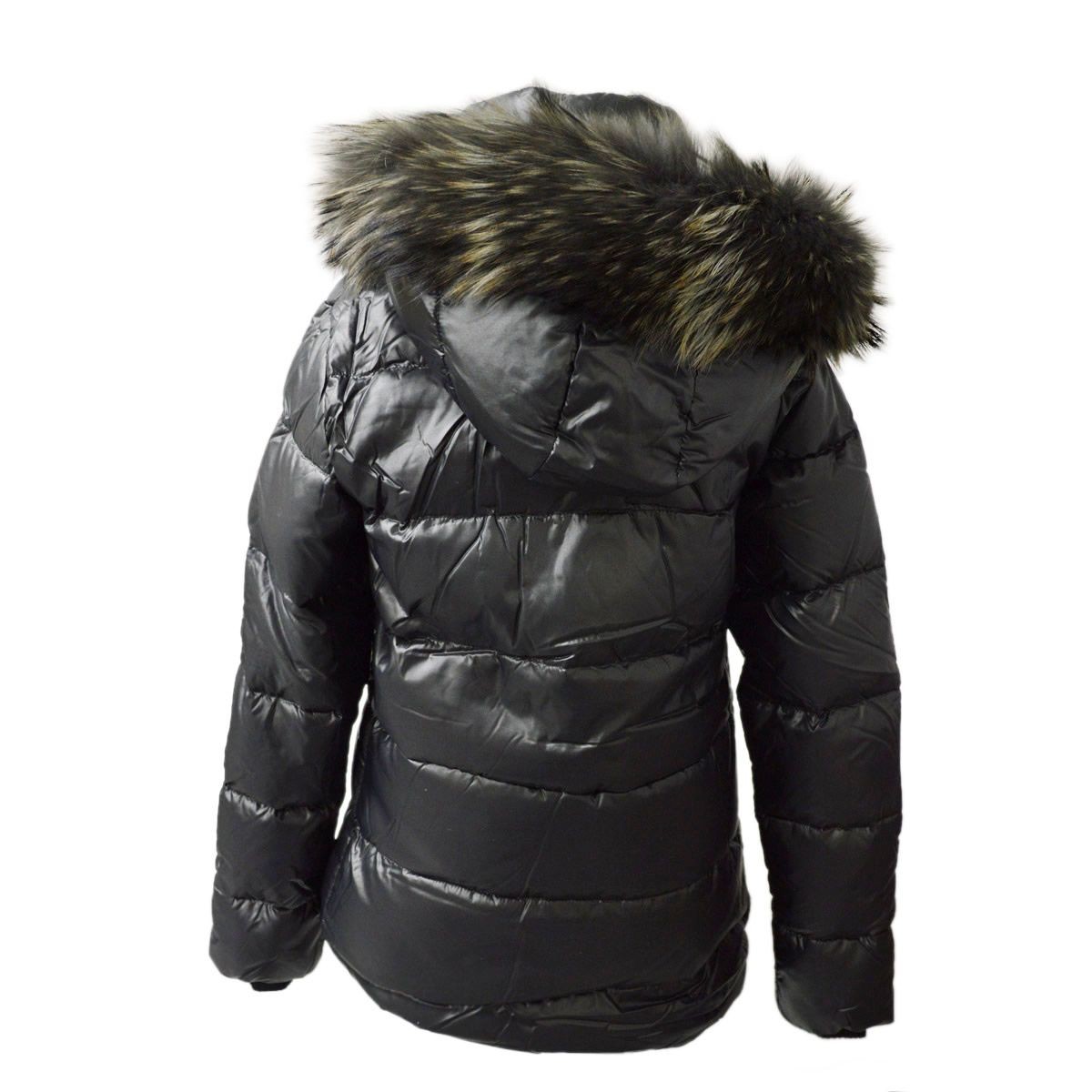 デュベティカ DUVETICA SABIK 999 ALL-ALLBLACK 162-D.042.01/1257.R-MFG ≪2016AW≫サビク ミドル丈 レディース ダウンコート フォックス・ファー付 Ａライン グースダウン