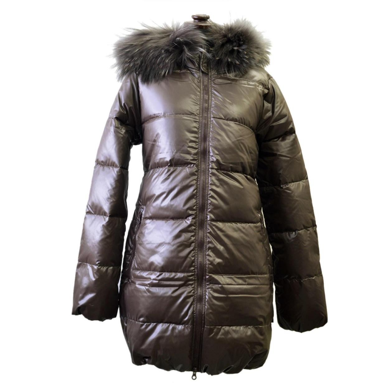 デュベティカ DUVETICA KAPPADUE 230 TEAK 172-D.037N00/1257.R-MFG ≪2017AW≫カッパドゥエ レディス ミドル丈 ダウンコート ラクーン・ファー フード付 グースダウン