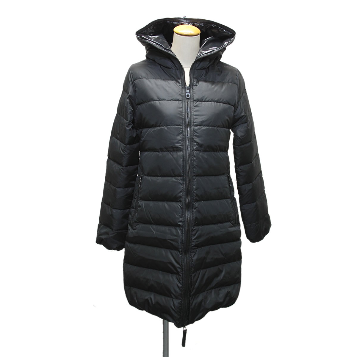 デュベティカ DUVETICA ACE MAT 999 ALL-ALLBLACK 172-D.1140N00/1162 ≪2017AW≫アチェマット レディス フード付 フルジップ セミロング丈 ダウンコート グースダウン