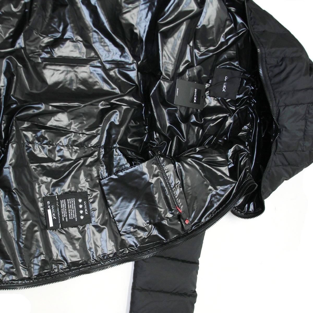 デュベティカ DUVETICA ACE MAT 999 ALL-ALLBLACK 172-D.1140N00/1162 ≪2017AW≫アチェマット レディス フード付 フルジップ セミロング丈 ダウンコート グースダウン